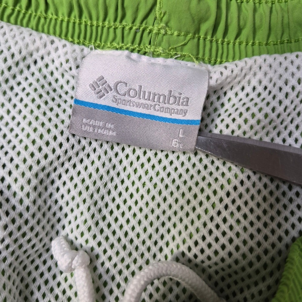 Columbia PFG Swim Trunks Mens Large Green Performance Fishing Gear Lined Pockets - Picture 3 of 10